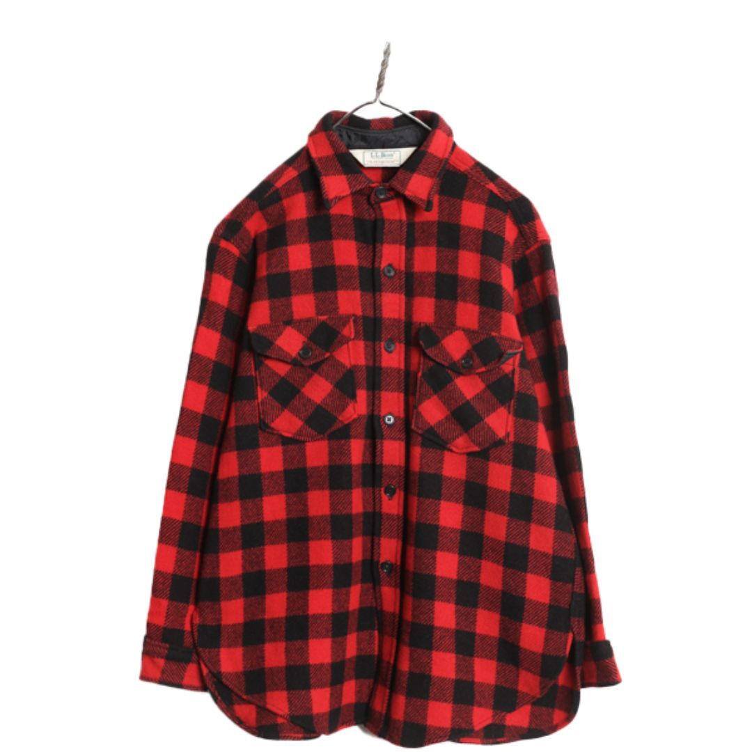 L.L.Bean - 80s USA製 エルエルビーン ブロック チェック CPO ウール