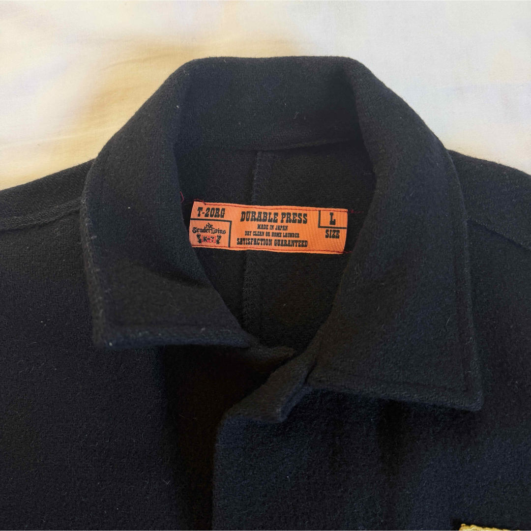 TENDERLOIN - テンダーロイン T-WOOL CPO JKT ボックスロゴ 黒