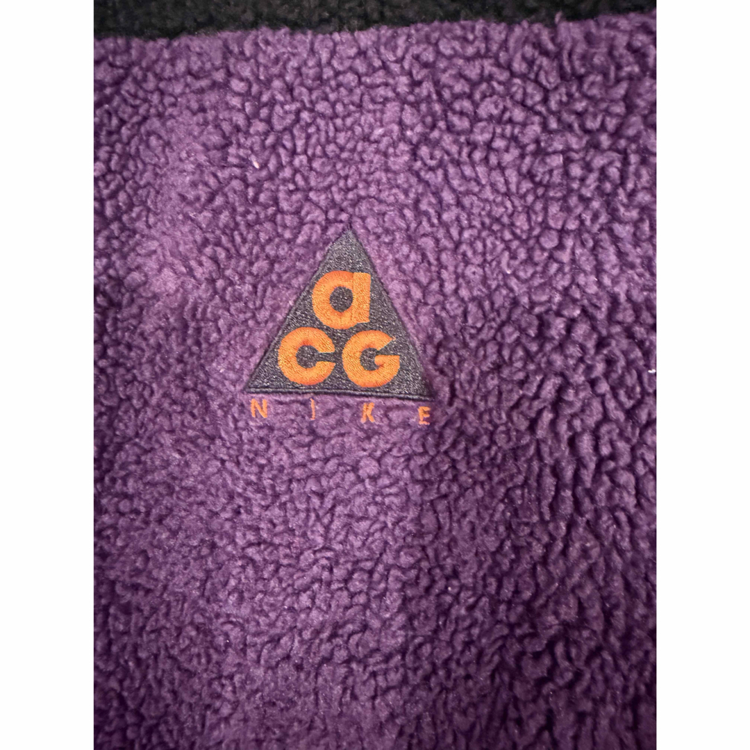 NIKE - 【希少配色】NIKE ACG フリースベスト 黒×紫×緑 L相当 90s