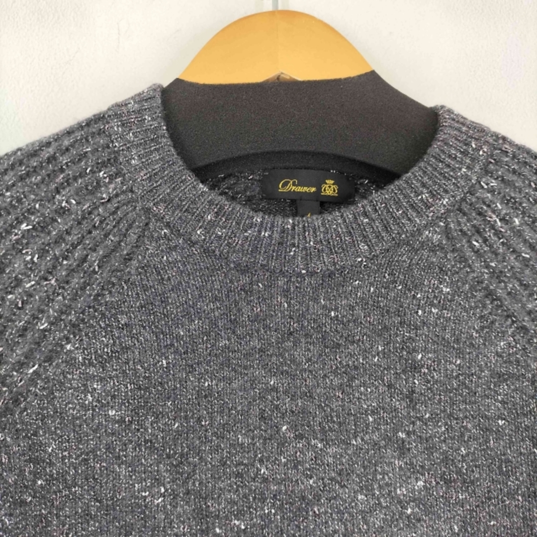 Drawer - Drawer(ドゥロワー) カシミヤ混 ラメ5ゲージクルーネック