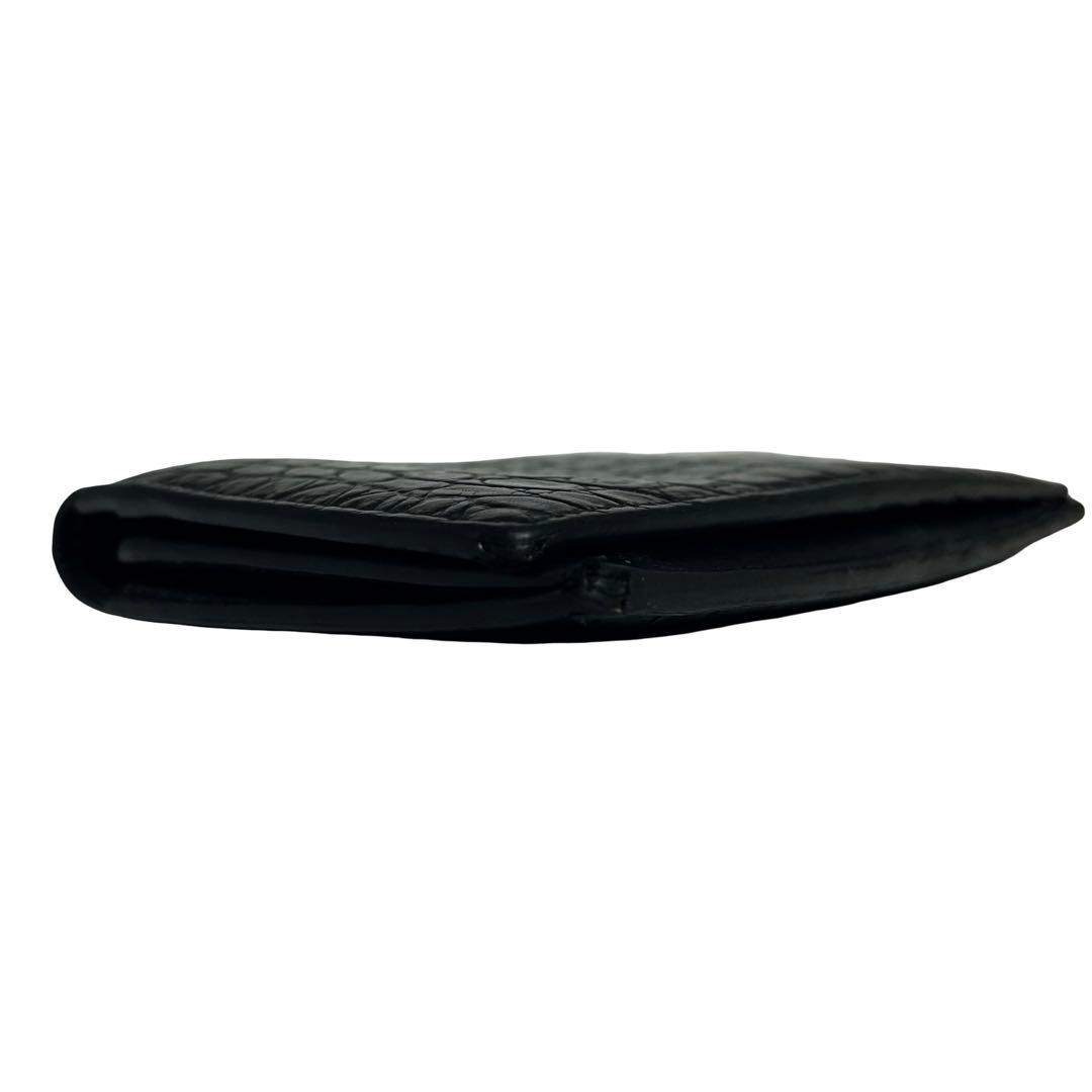 SAINT LAURENT - 希少✨サンローラン 長財布 クロコ型押し ロゴ刻印