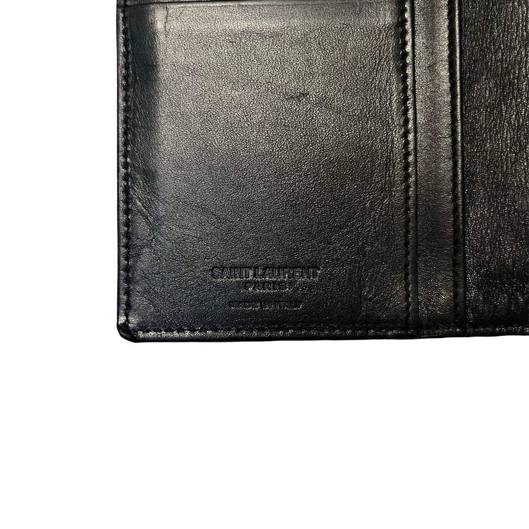 SAINT LAURENT - 希少✨サンローラン 長財布 クロコ型押し ロゴ刻印