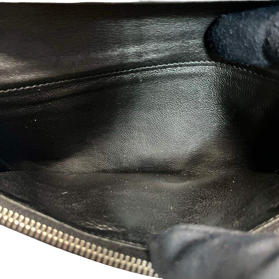 SAINT LAURENT - 希少✨サンローラン 長財布 クロコ型押し ロゴ刻印