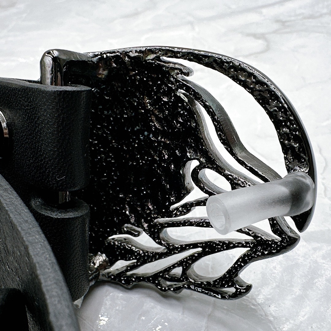 超希少 kiryuyrikキリュウキリュウ ベルト 蝶々 バックル ブラック