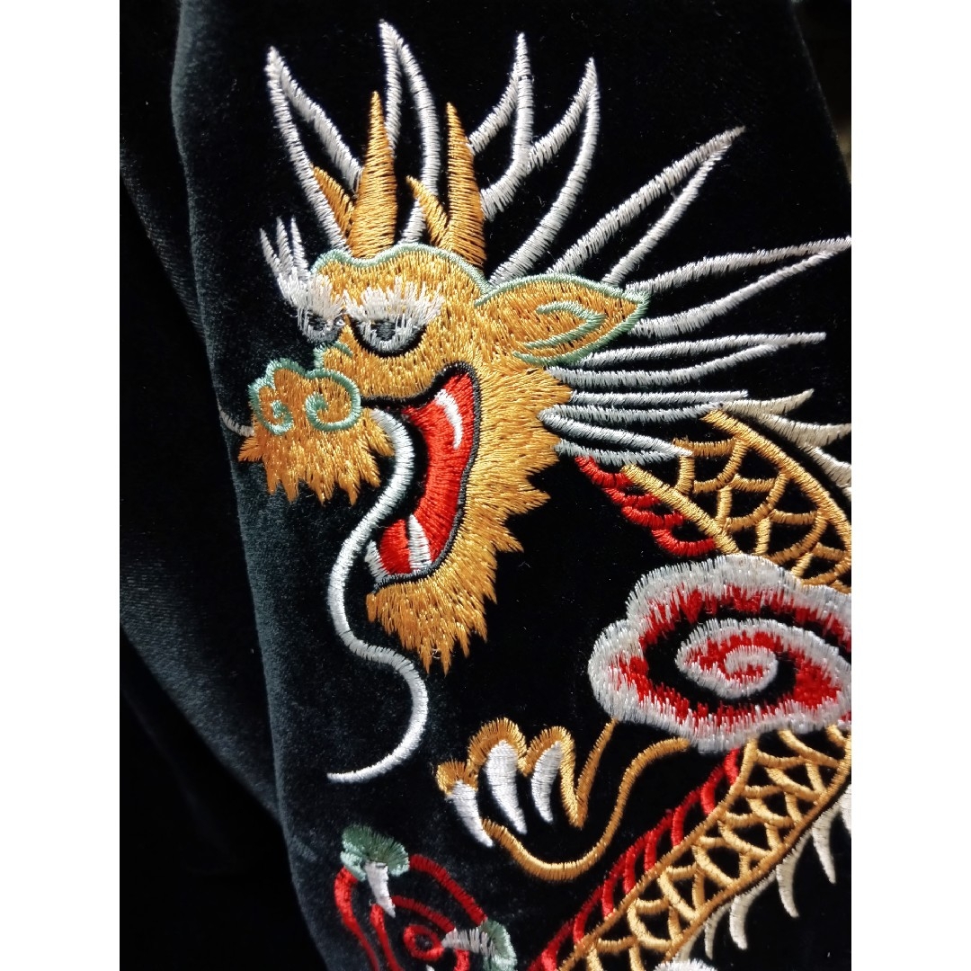 VINTAGE - ヴィンテージ 別珍 リバーシブルスカジャン 沖縄地図 鷲刺繍