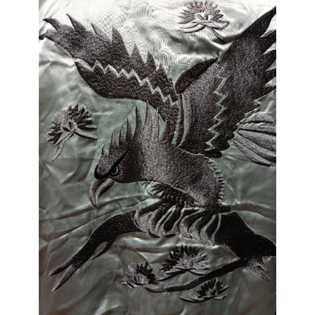 VINTAGE - ヴィンテージ 別珍 リバーシブルスカジャン 沖縄地図 鷲刺繍