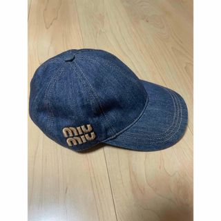 MIU MIU - ミュウミュウ 5HC179 ロゴ刺繍チェック柄キャップ