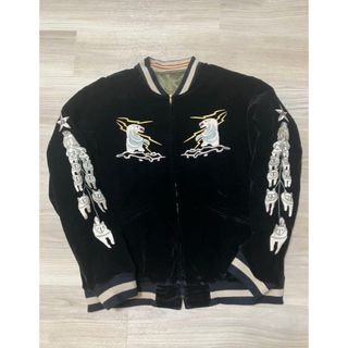 LONSDALE ロンズデール スカジャン 刺繍 イーグル ドラゴン ベロアの