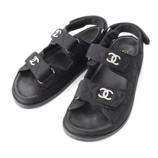 CHANEL - CHANEL シャネル パール ココマーク ストラップ サンダル