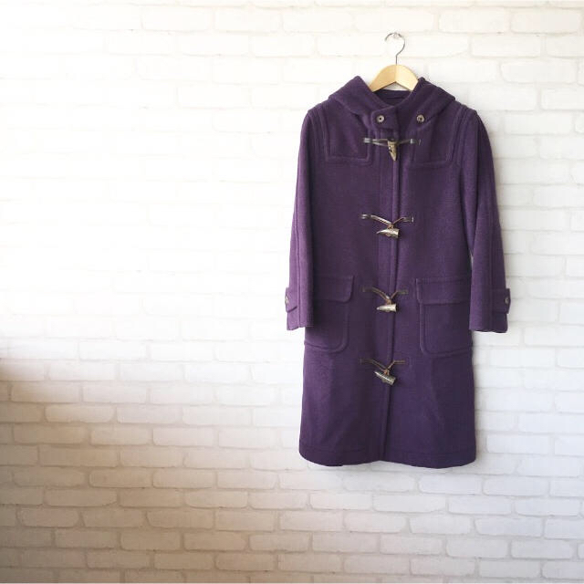 OLD ENGLAND - 田丸麻紀 OLD ENGLAND ＊ ダッフルコート パープル 36の
