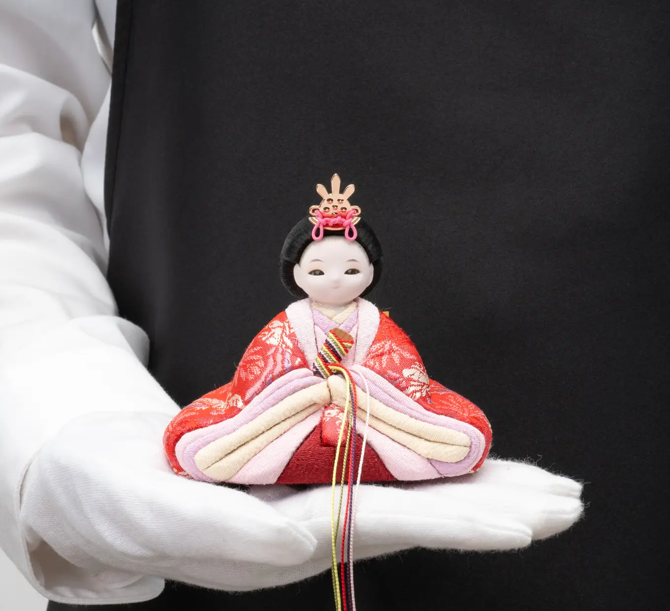 雛人形「れいれい 相鳥花菱文・桃色（組み立てケース入）」｜雛人形の