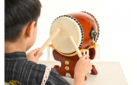 100-12 5寸ミニ太鼓 バチ付き ※着日指定不可 / 栃木県那須烏山市
