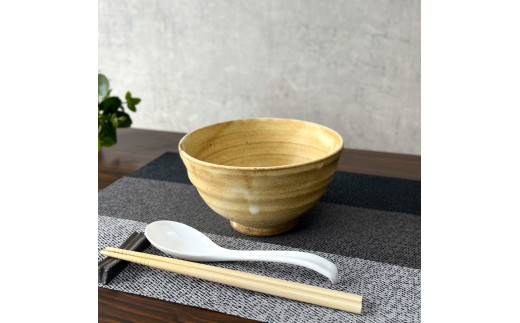 匠 －TAKUMI－ 【信楽焼】たっぷり入るどんぶり鉢（黄釉）2個セット