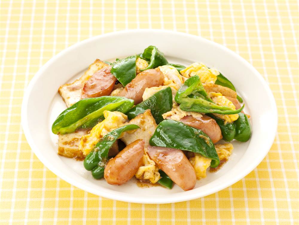 ごまドレッシングで！ピーマンと厚揚げのソテーのレシピ・作り方