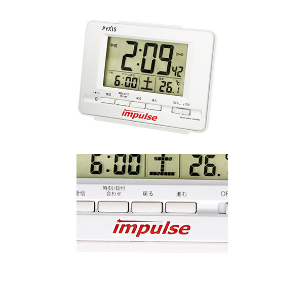 セイコークロック社製 PYXIS（ピクシス）温度表示付電波時計 NR535