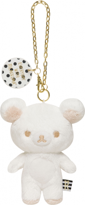 モノクロリラックマ』テーマ ぬいぐるみキーホルダー シロ