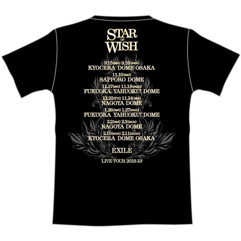 ツアーTシャツBLACK Mサイズ STAR OF WISH : EXILE | HMV&BOOKS online