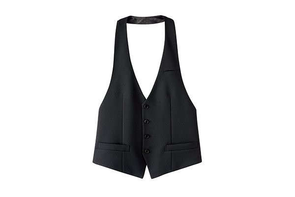 メンズカマーベスト（ブラック）（L） 【業務用食材の仕入れなら八面六臂】