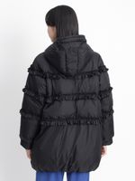 フリルティアード ナイロンタフタダウンコート（ダウンジャケット