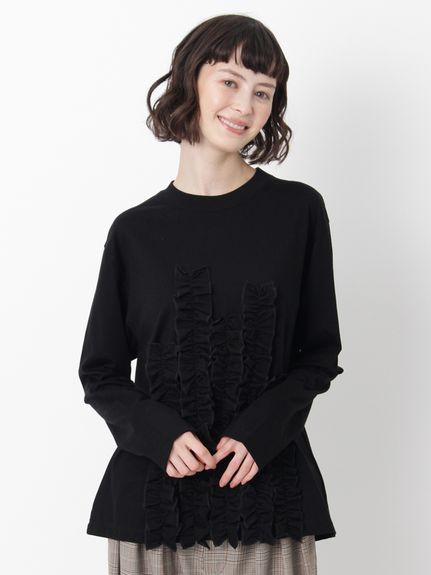 プレミアム天竺フリルカットソー（Tシャツ）｜H.A.K（ハク）｜HAKKA