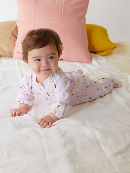 ベビー]プチベジアニマルプリント2WAYカバーオール（ロンパース