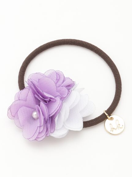 フォーマル対応]フラワーモチーフヘアゴム（ヘッドアクセサリー