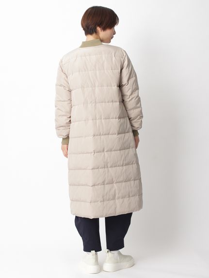 ライトタフタリバーダウン ロングコート(リバーシブル)（ダウン