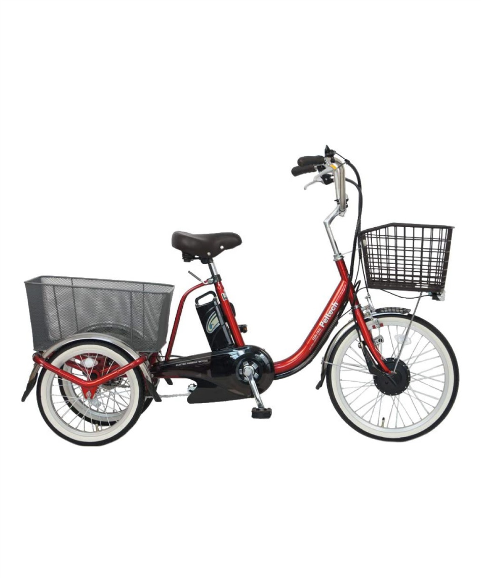 送料無料】電動自転車 1年保証付き 20/16型電動アシスト三輪車