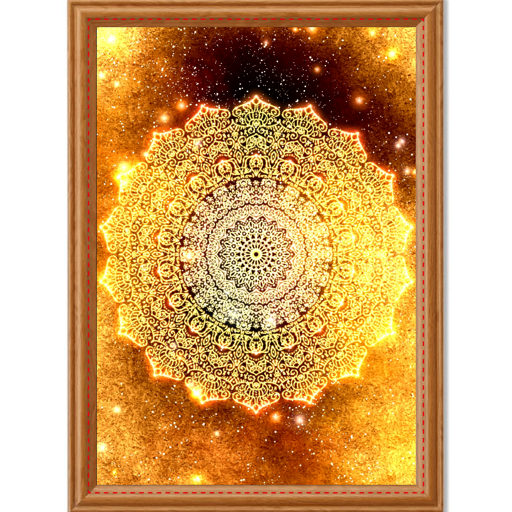 金運・本来の豊かさを受け取る】曼荼羅アートアートデザインパネル (A4