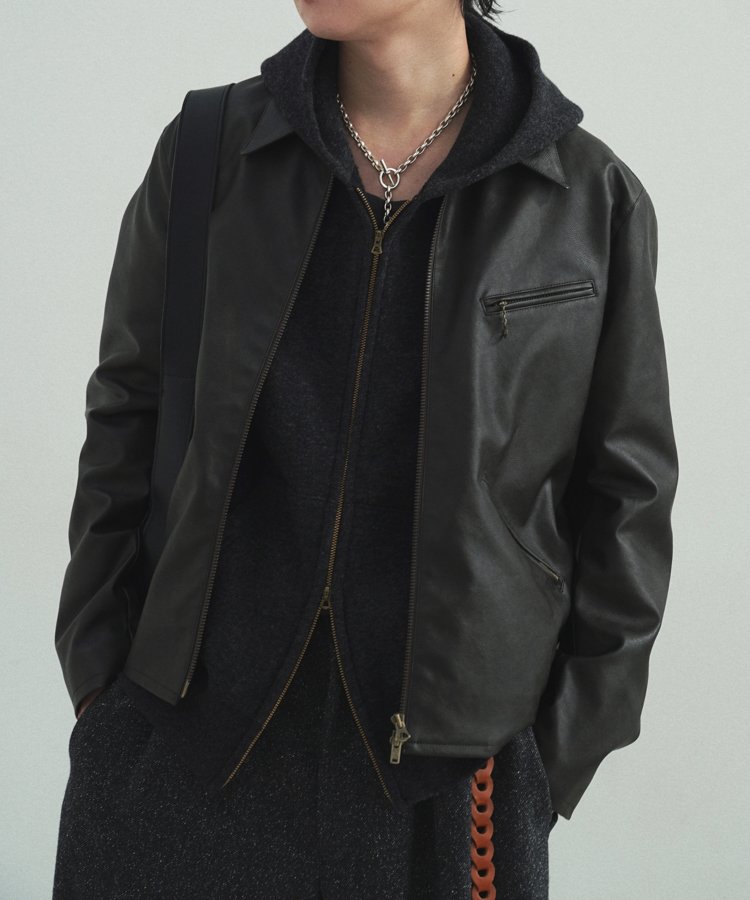 VINTAGE WASHED LEATHER ZIP / 商品詳細ページ / LIDNM / Llife ONLINE
