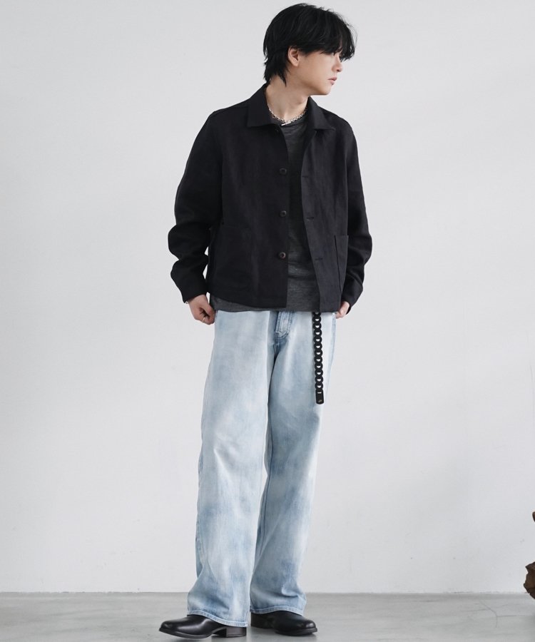LINEN CROPPED CHORE JACKET / 商品詳細ページ / LIDNM / Llife ONLINE