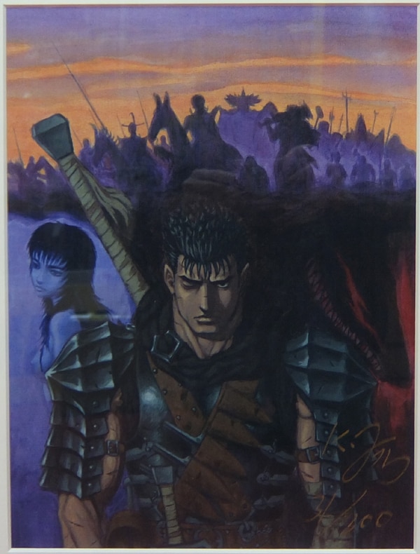 PG-4148]ベルセルク 直筆サイン入りカラー複製イラスト 三浦建太郎