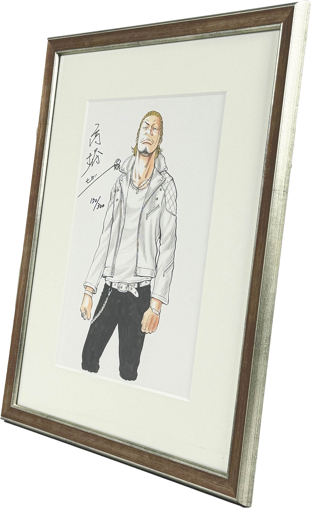 3156] 高橋ヒロシ 直筆サイン入りカラー複製イラスト「クローズ」河内鉄生