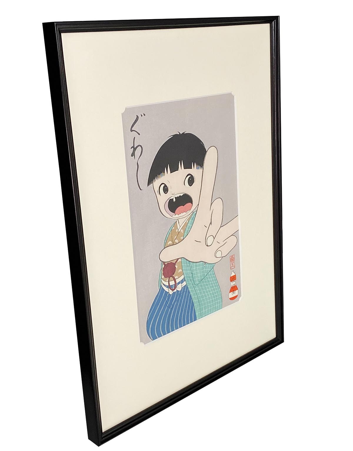 3012］ 楳図かずお 木版画「ぐわし大首絵雲母摺乃圖」