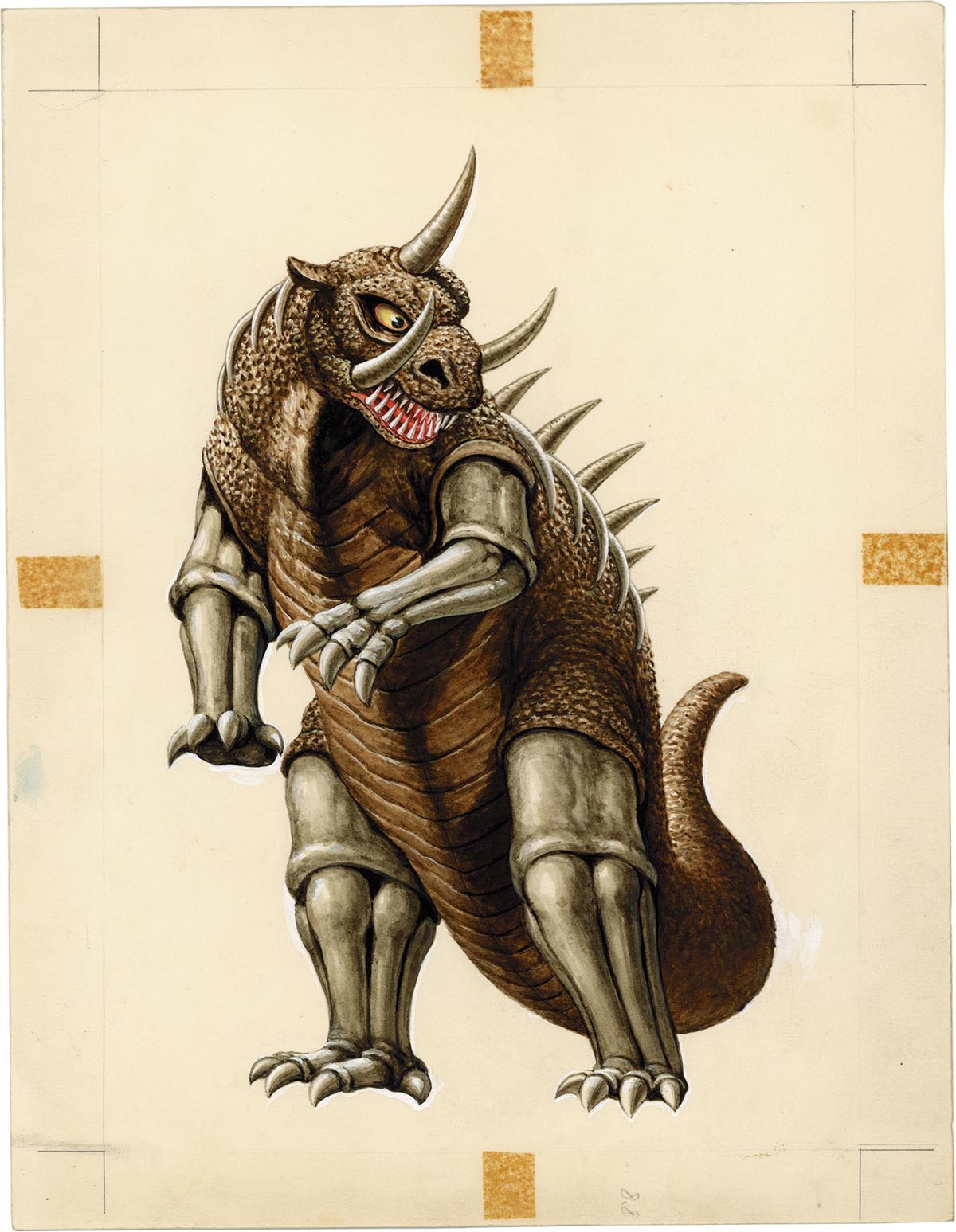 3101］ 渡辺善夫 直筆カラー原稿 「スペクトルマン」ガレロン