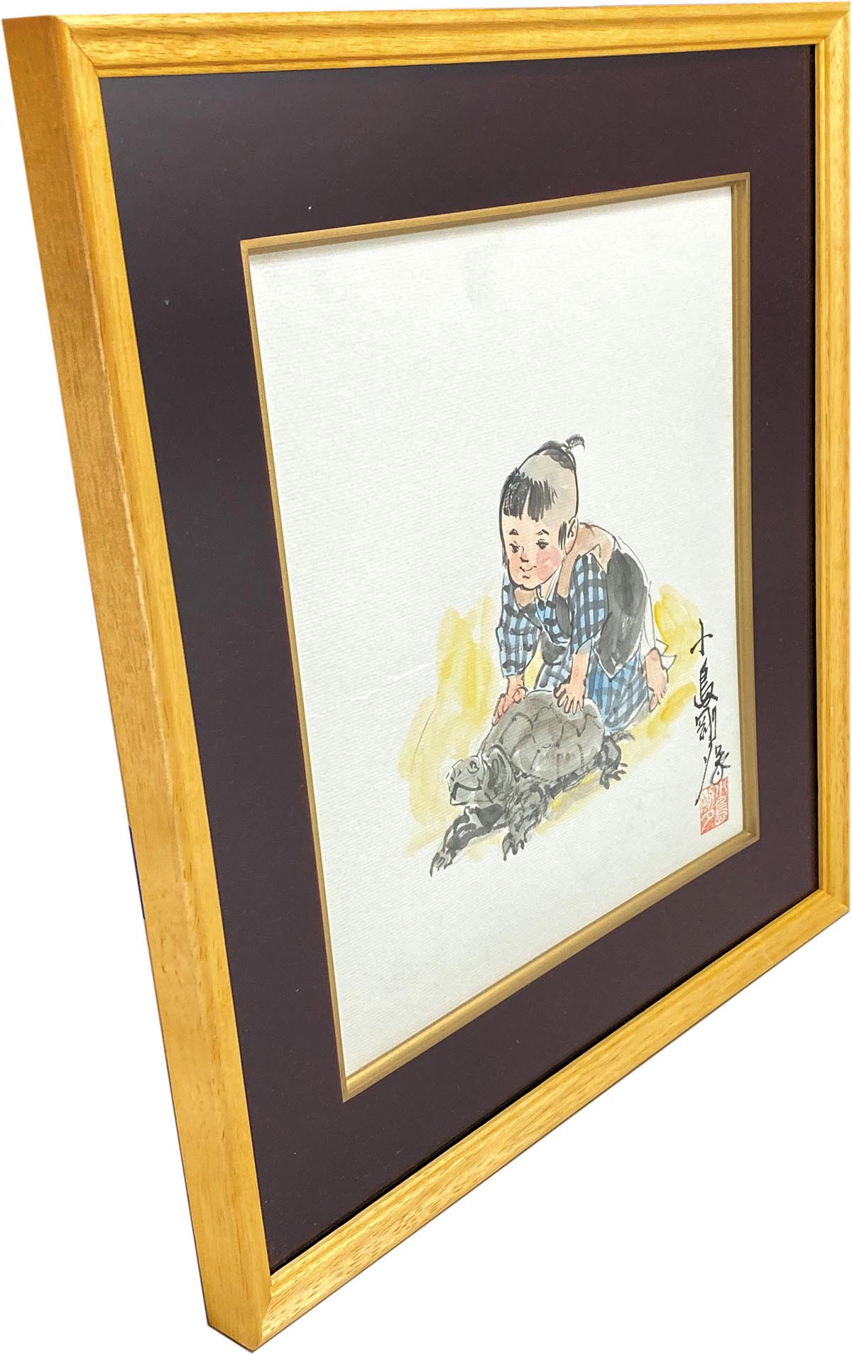 3058］ 小島剛夕 直筆カラー色紙「子連れ狼」