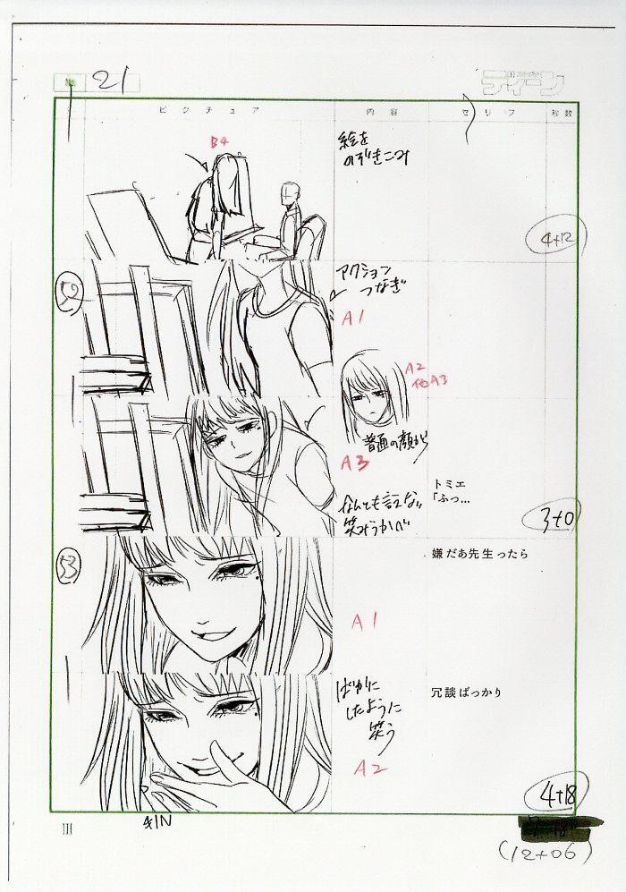 伊藤潤二「コレクション」 絵コンテ