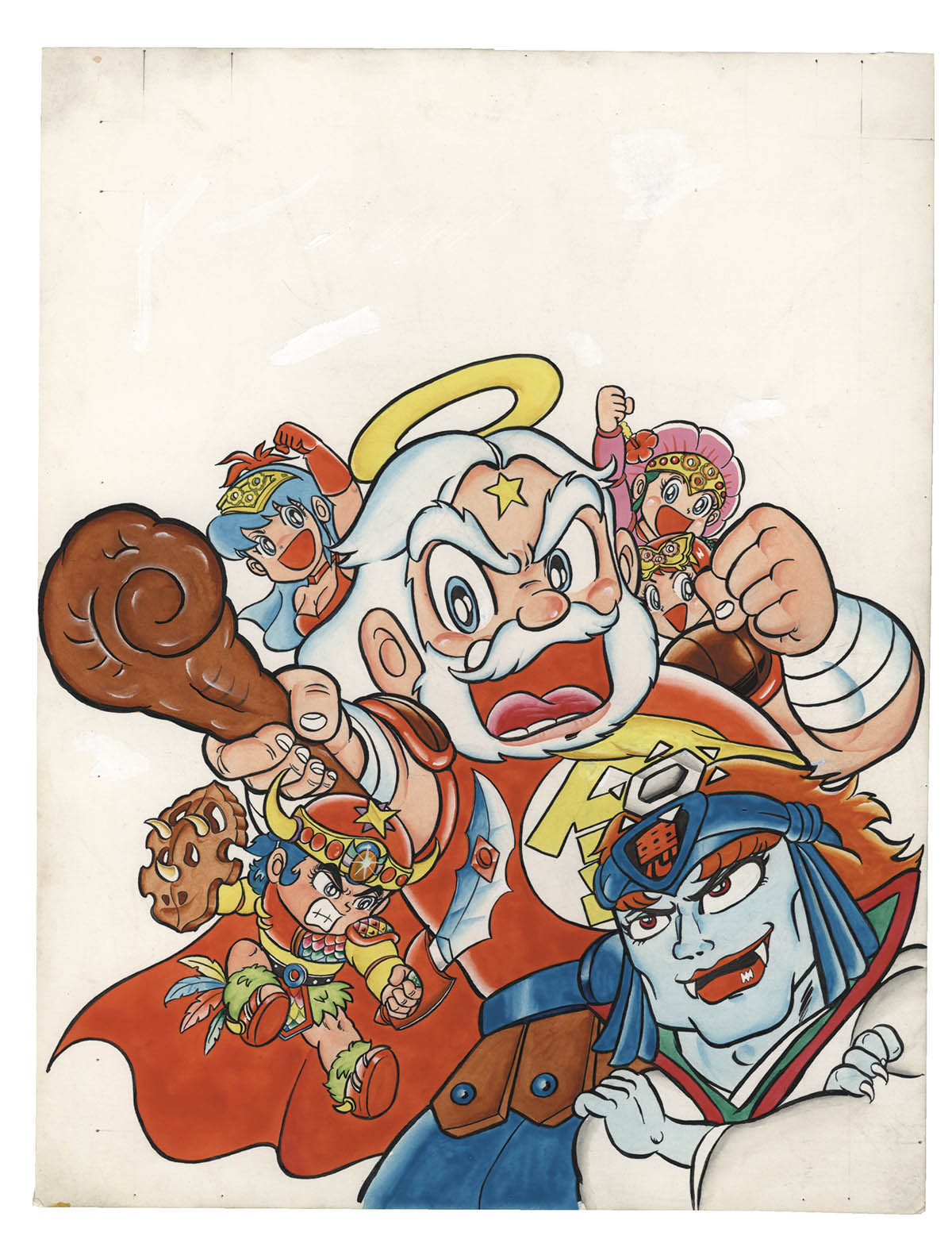 竹村よしひこ直筆カラー原稿「ビックリマン」てんとう虫コミックス第3