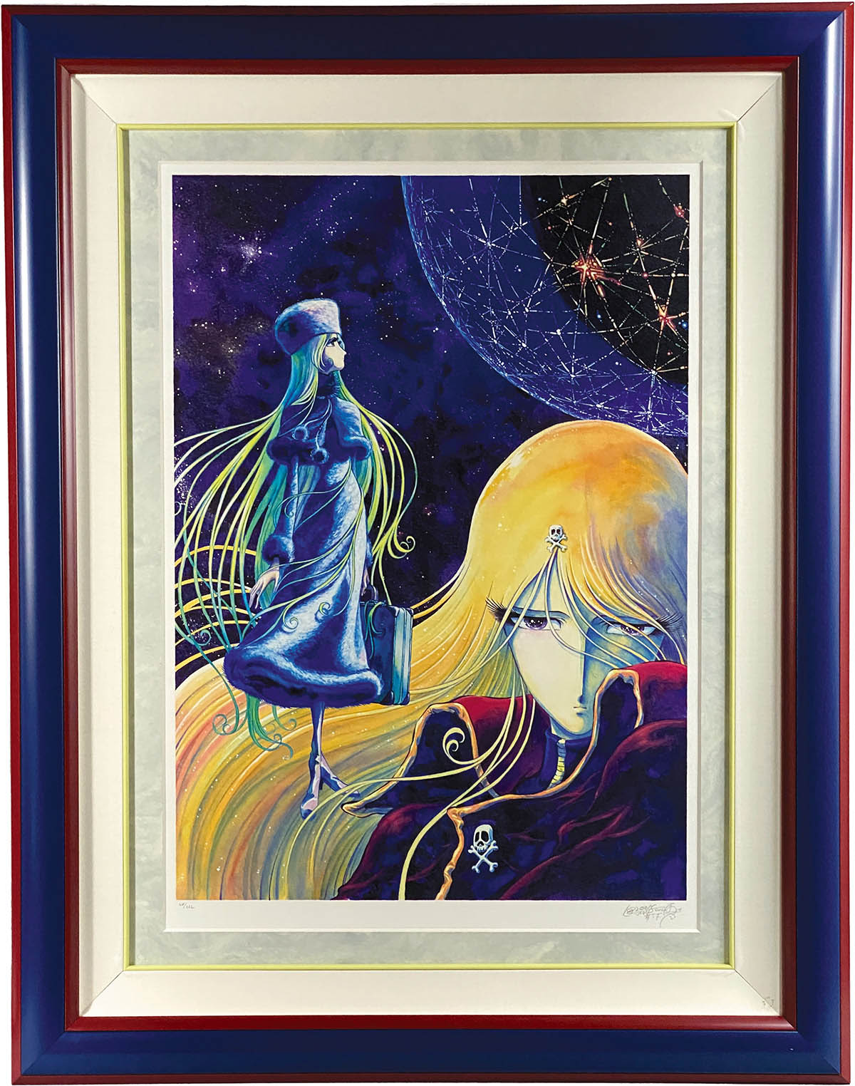 2834] 松本零士 直筆サイン入りカラー複製イラスト「メーテル