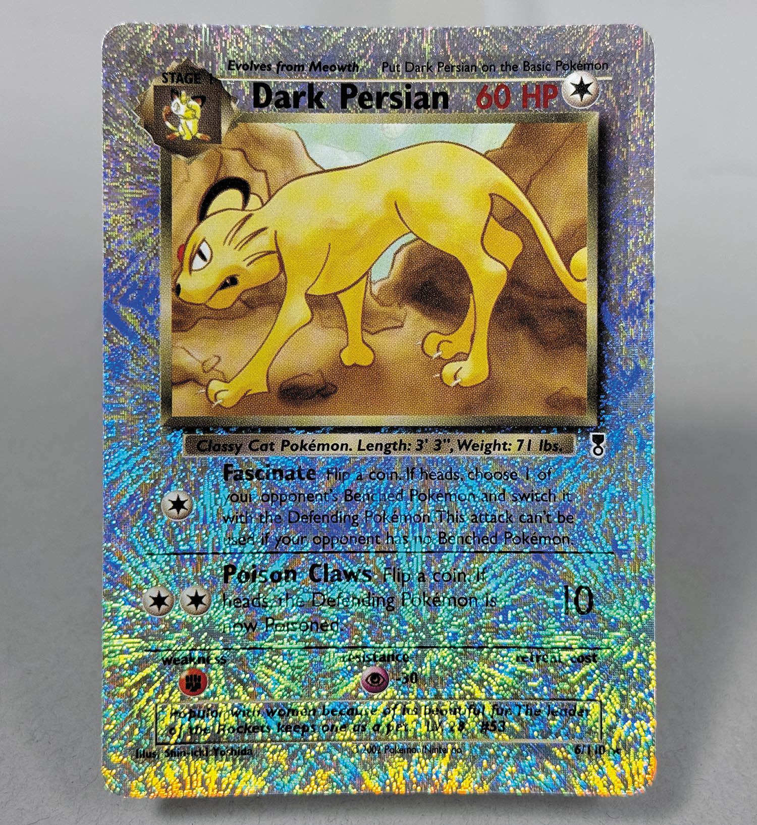 5255] ポケモンカード英語版 わるいペルシアン(リバースホロ)Legendary