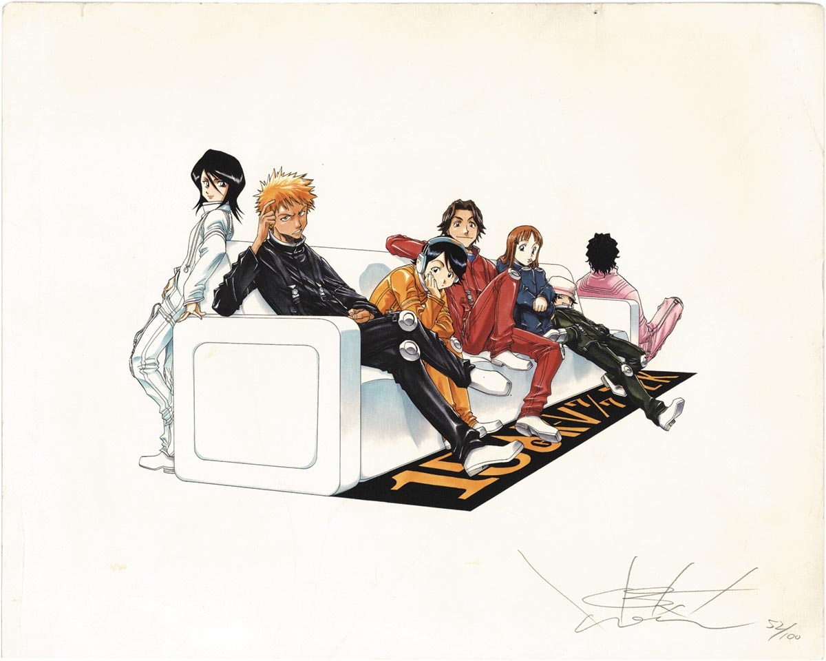 3140］ 久保帯人 直筆サイン入りリトグラフ「BLEACH」