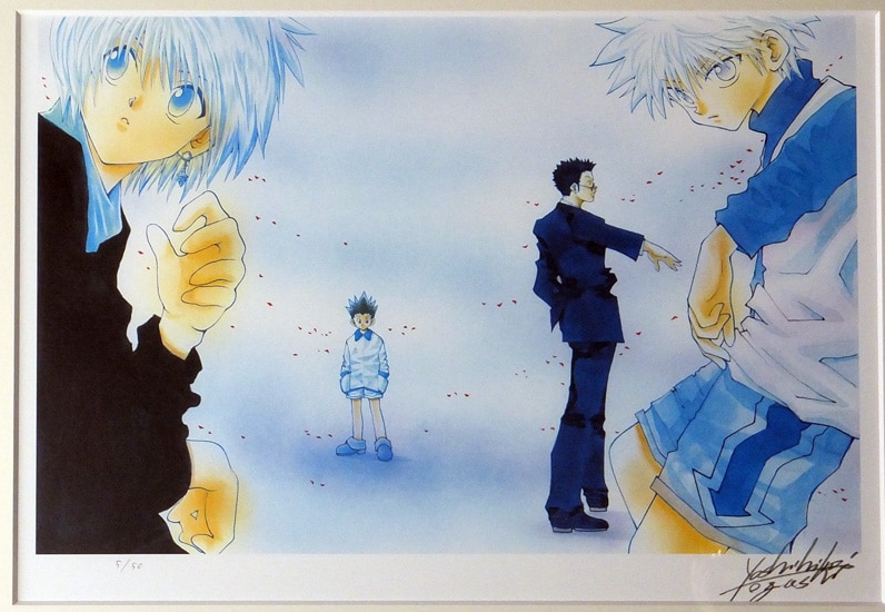 冨樫義博 直筆サイン入りカラー複製イラスト「HUNTER×HUNTER」