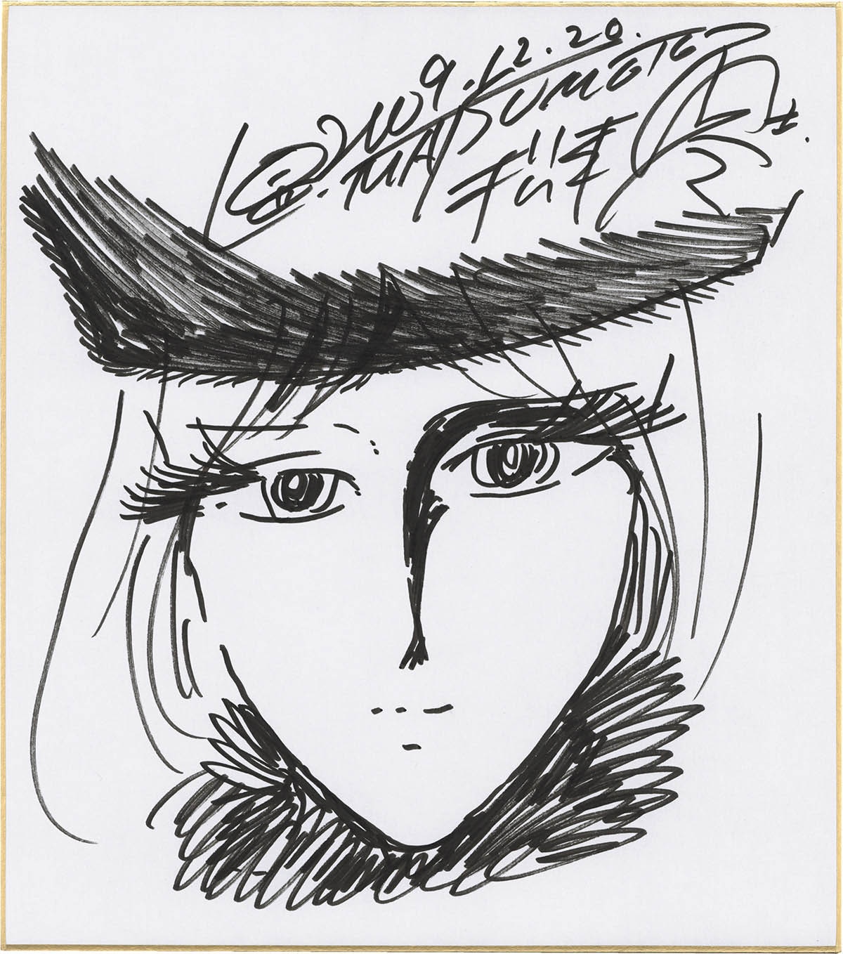 Leiji Matsumoto Hand-Drawn Shikishi 