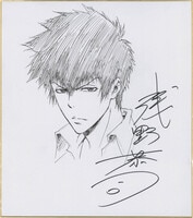 3058] 川崎のぼる 直筆カラー色紙「いなかっぺ大将」