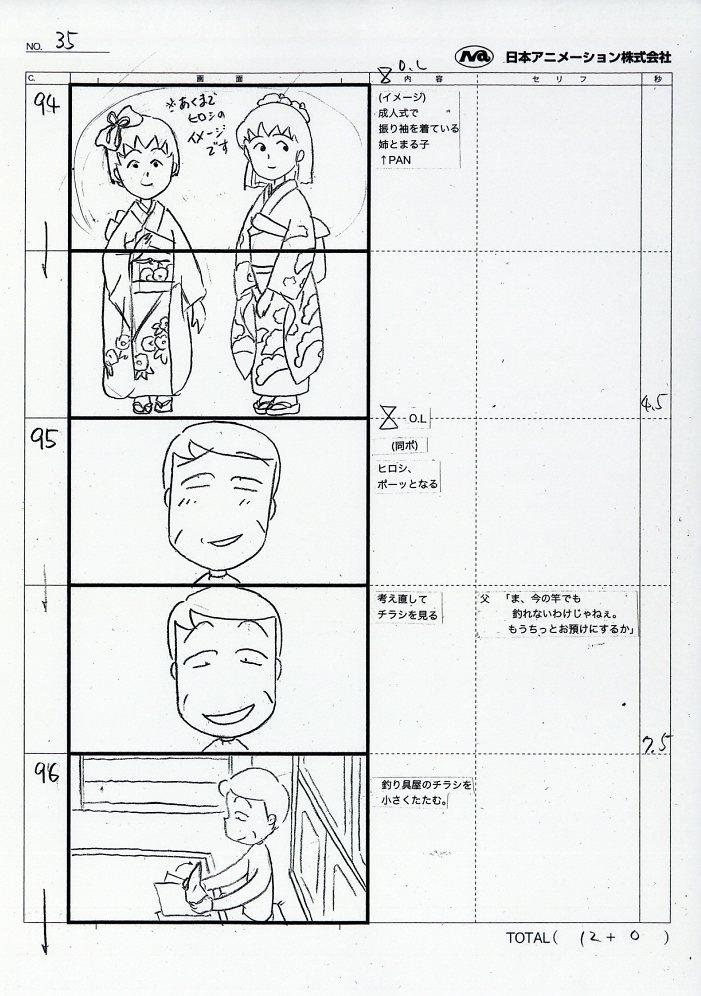 ちびまる子ちゃん 絵コンテ[制作素材]