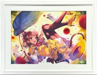 2145] 得能正太郎 直筆サイン入り立て看板「NEW GAME!」望月紅葉