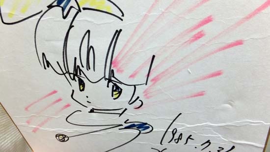 わたなべひろし 直筆カラー色紙「魔法のプリンセスミンキーモモ」