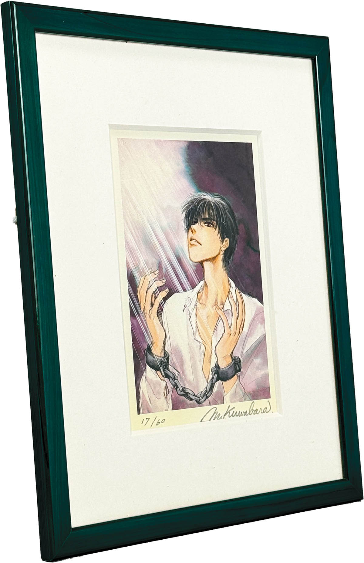 7417] 桑原水菜 直筆サイン入りカラー複製イラスト「炎の蜃気楼」