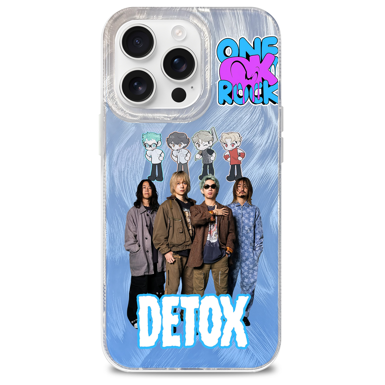 ワンオクスマホケース |フェザーテクスチャーレーザーグラデーション