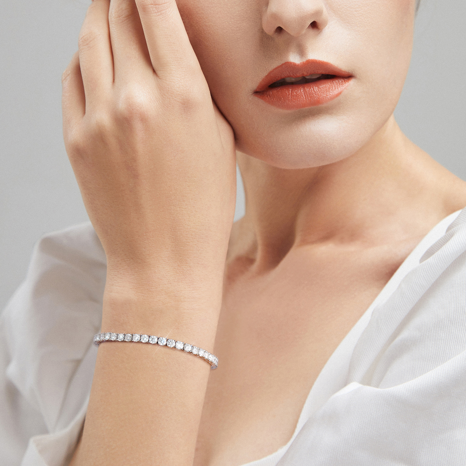 4mm モアサナイト テニス ブレスレット S925 KRKC